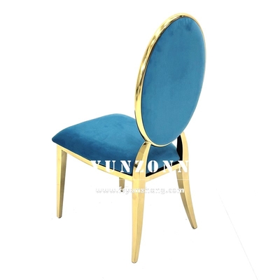 Muebles de comedor modernos Diseño apilable Silla de salón de hotel Metal dorado Sillas de boda de acero inoxidable para salón de eventos