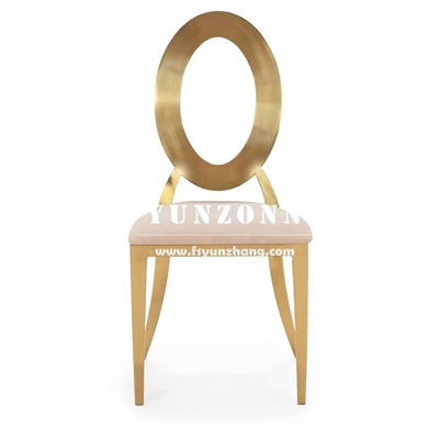 Silla de banquete dorada de acero inoxidable para comedor, diseño apilable, para hotel, boda, evento, fiesta, silla de acero
