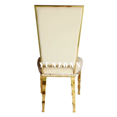 Unico de bambú en forma de piernas de hotel banquete silla de oro silla de boda de acero inoxidable para el evento de fiesta de alquiler