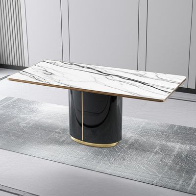 Mesas de comedor modernas de lujo superiores de mármol rectangulares para el hogar y el hotel
