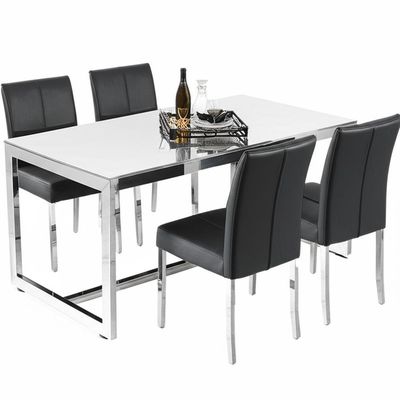 Muebles caseros de acero inoxidables de la mesa de comedor de lujo del rectángulo 201