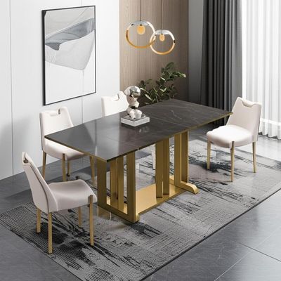 8 personas Mesa de comedor multifuncional Consola versátil Mesa y sillas