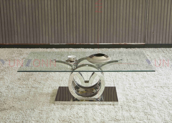 La pequeña mesa de comedor de cristal rectangular moderna fijó 4 8 6 Seater debajo de 10000