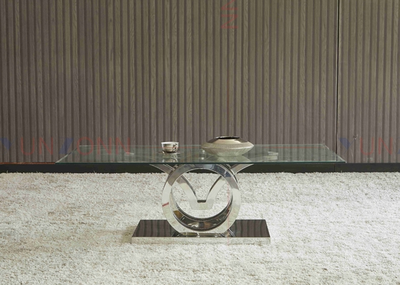 La pequeña mesa de comedor de cristal rectangular moderna fijó 4 8 6 Seater debajo de 10000