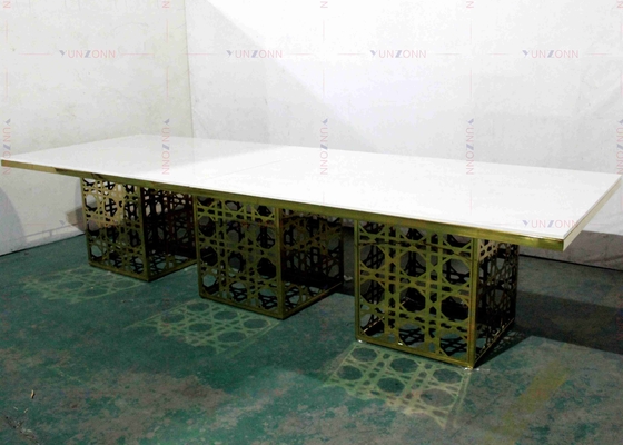 OEM resistente grande de lujo moderno del MDF de la mesa de comedor del estilo del banquete 4000X1200X750m m