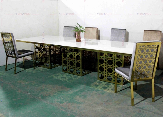 OEM resistente grande de lujo moderno del MDF de la mesa de comedor del estilo del banquete 4000X1200X750m m