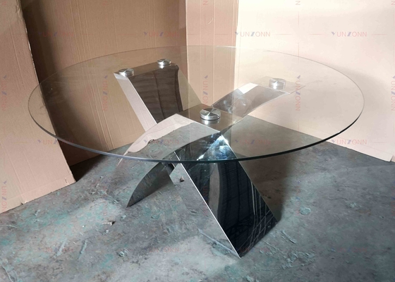 Los SS basan las mesas de comedor modernas de lujo glosan la mesa de comedor de cristal fijada para 4