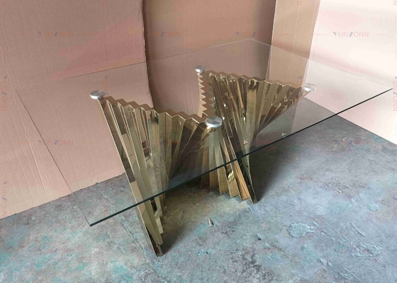 Los SS basan las mesas de comedor modernas de lujo glosan la mesa de comedor de cristal fijada para 4