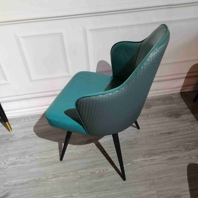 El diseño nórdico azul casero que cena sillas enciende la silla de cuero de lujo del respaldo