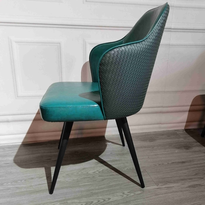 El diseño nórdico azul casero que cena sillas enciende la silla de cuero de lujo del respaldo