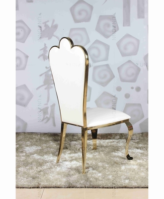 Silla de acero inoxidable del banquete de la boda del trono del acontecimiento de oro con los amortiguadores