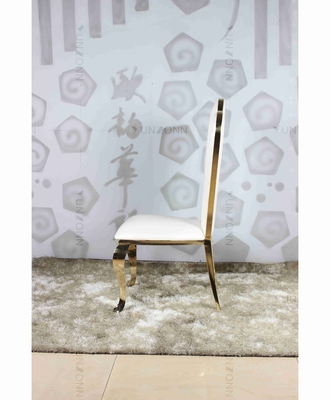 Silla de acero inoxidable del banquete de la boda del trono del acontecimiento de oro con los amortiguadores