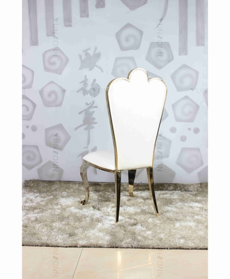 Silla de acero inoxidable del banquete de la boda del trono del acontecimiento de oro con los amortiguadores