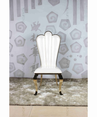 Silla de acero inoxidable del banquete de la boda del trono del acontecimiento de oro con los amortiguadores