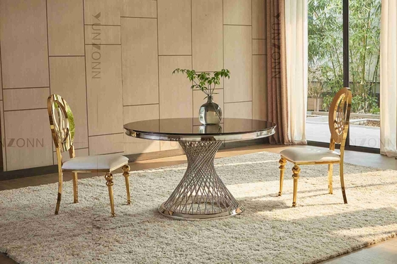 Pequeña mesa de comedor redonda de la base bonita de la cintura para los muebles de 4 familias