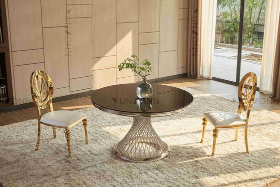 Pequeña mesa de comedor redonda de la base bonita de la cintura para los muebles de 4 familias