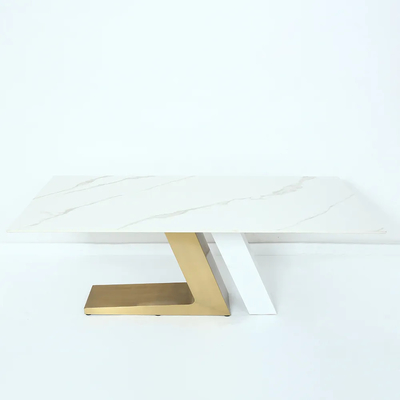 Familia rectangular simple multifuncional sinterizada de lujo ligera moderna de la silla de mesa de comedor de la piedra pequeña