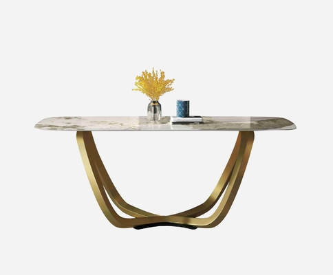 Sistema casero simple italiano de la mesa de desayuno del rectángulo de las mesas de comedor rectangulares modernas brillantes