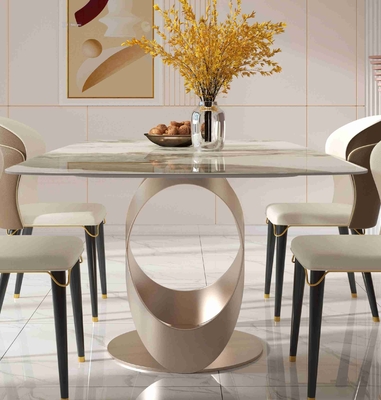 La silla de mesa de comedor contemporánea de lujo fija con X la base inoxidable de Teel