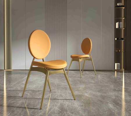 201 sala de estar baja formada seater de lujo de acero inoxidable de la mesa de comedor 6 de la colección del oro