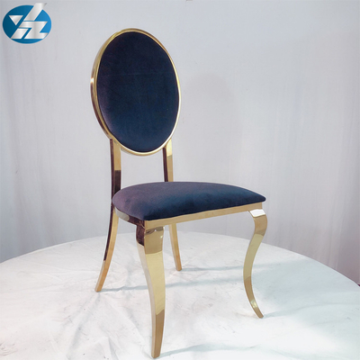 Terciopelo del negro de la parte posterior de Versache que cena la silla de oro de acero inoxidable de las sillas