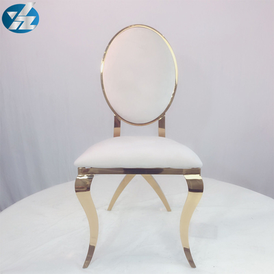 Silla blanca elegante del banquete del terciopelo que se casa de la silla de las piernas traseras cruzadas de Chrome