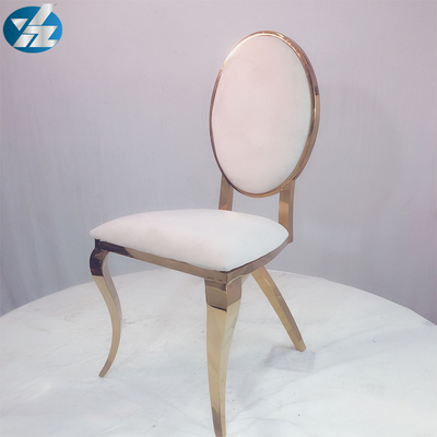 Silla blanca elegante del banquete del terciopelo que se casa de la silla de las piernas traseras cruzadas de Chrome