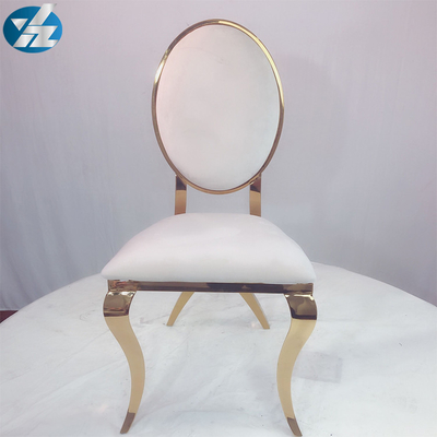Silla blanca elegante del banquete del terciopelo que se casa de la silla de las piernas traseras cruzadas de Chrome