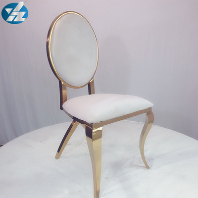 Silla blanca elegante del banquete del terciopelo que se casa de la silla de las piernas traseras cruzadas de Chrome