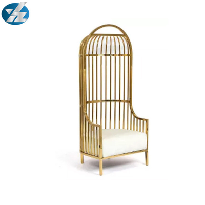 Acero inoxidable colorido de Chairs 10KGS 201 de novia y del novio de la silla del Birdcage del oro