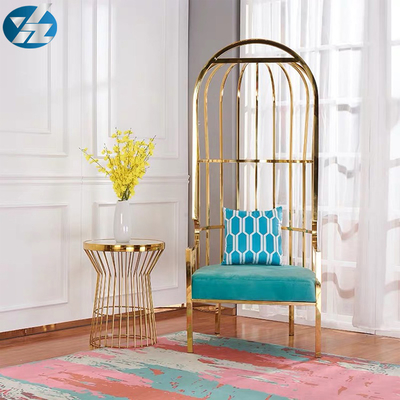 Acero inoxidable colorido de Chairs 10KGS 201 de novia y del novio de la silla del Birdcage del oro