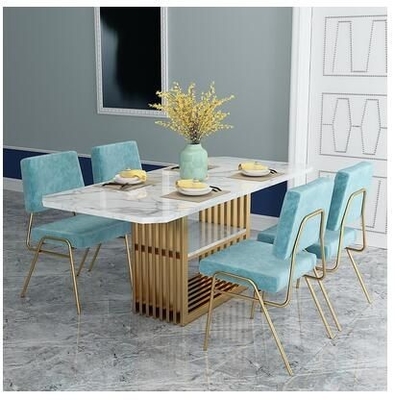 Mesas de comedor rectangulares modernas superiores de mármol nórdicas de las tablas de banquete que se casan con las sillas 50X90X75