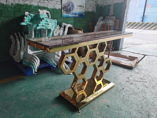 Tabla de té elegante rectangular de mármol de la tabla de consola con el falso top de mármol