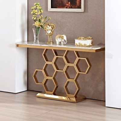 Tabla de té elegante rectangular de mármol de la tabla de consola con el falso top de mármol