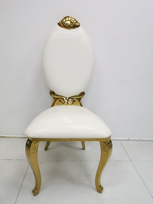 Cena del alto acero inoxidable trasero de la tela de la silla del banquete que se casa para los acontecimientos W50xD65xH110cm