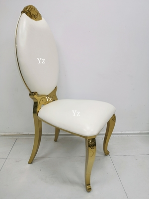 Cena del alto acero inoxidable trasero de la tela de la silla del banquete que se casa para los acontecimientos W50xD65xH110cm