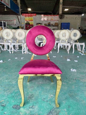 La cena trasera redonda preside sillas apilables del banquete de la función del diseño especial