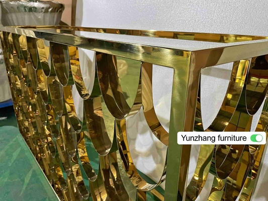 Cuadro de consola de la tabla de la barra de metal del color oro el 150cmx40cmx80cm 201SS