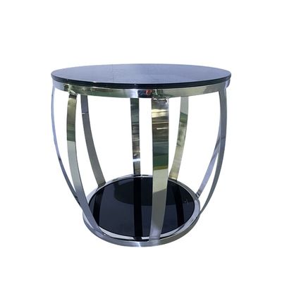 Buen precio Estante casero/del hotel del uso del metal de la mesa redonda del cuarto de baño con los ganchos en línea