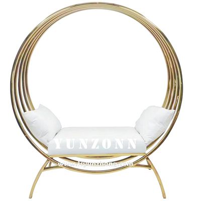 Buen precio Sofá clásico de pareja de bodas Conjunto de trono de boda redondo silla de jaula de pájaros en línea