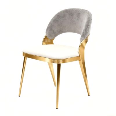 Buen precio Sillones de comedor contemporáneos italianos con piernas de acero inoxidable personalizadas de lujo Restaurante real moderno sillas de boda en línea