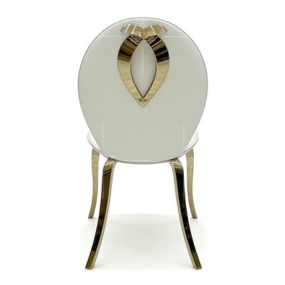 Buen precio Piernas de acero inoxidable de lujo boda moderna banquete restaurante silla de comedor para recepción de eventos hotel en línea