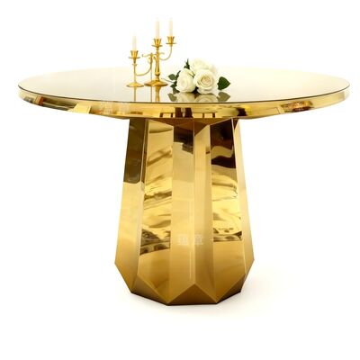 Buen precio Electroplata de acero inoxidable de forma de diamante mesas de pastel de bodas eventos muebles de ocasión en línea