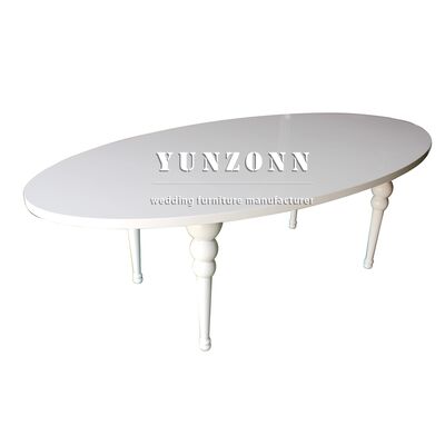 Buen precio Mesa de MDF con patas de acero inoxidable para hoteles, fiestas y bodas en línea