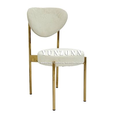 Buen precio Muebles de boda al por mayor para fabricantes, sillas de metal de lujo de acero inoxidable para eventos en línea