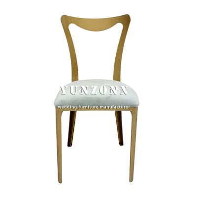 Buen precio Sillones reales Eventos Fiesta de bodas Muebles de comedor de acero inoxidable en línea