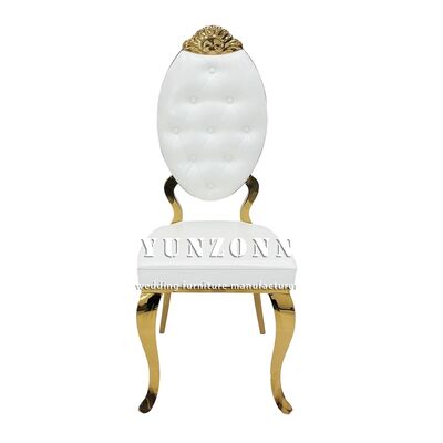 Buen precio Silla de acero inoxidable moderna de metal popular al por mayor para banquetes de hotel y fiestas de bodas en línea