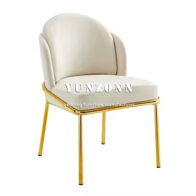 Buen precio Mobiliario de comedor nórdico, sillón de comedor con marco de metal, sillas de acento para restaurante y hotel en línea