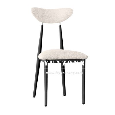 Buen precio Estilo francés moderno crema blanca interior silla de cuero comedor para la boda hotel café restaurante en línea