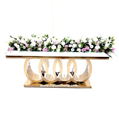 Buen precio Mesa de novios, escenario para hotel, mesa de comedor para eventos, suministros de decoración para fiestas, mesa de boda en línea